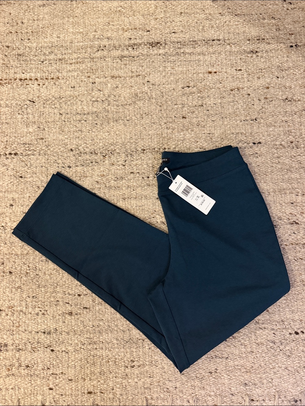 NWT Eileen Fisher Slim Ankle Cotton Blend Ponte Pant-Petite Medium